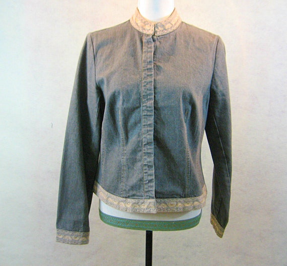 Willi Smith Vintage Denim Jean Jacket Gray Denim … - image 1