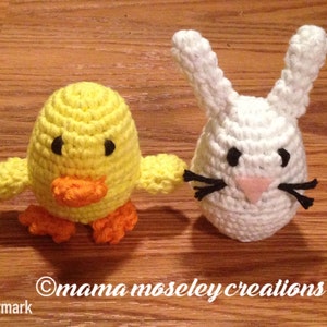 Easter Egg Buddies-Bunny & Chick Crochet Pattern