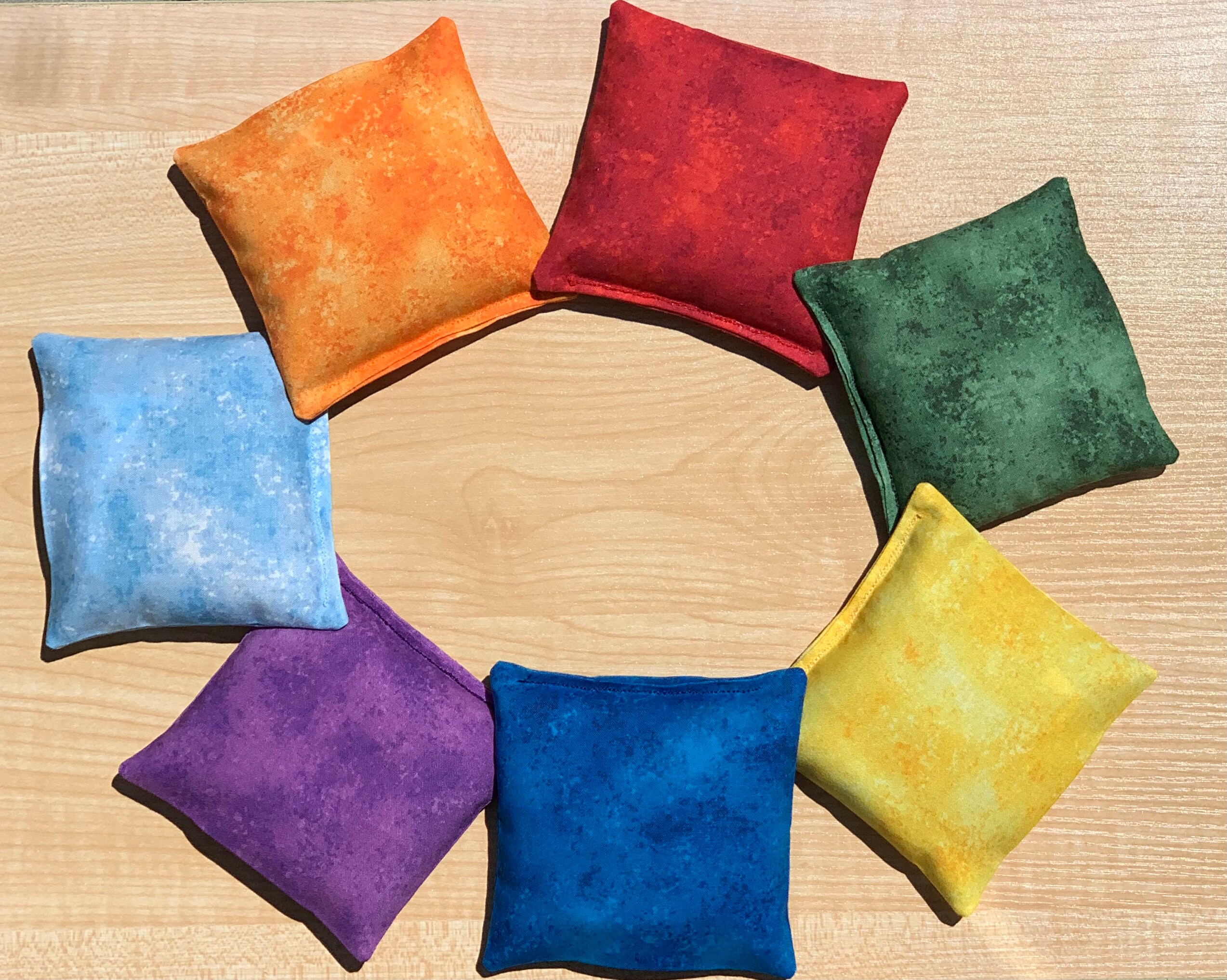 7 Embroidered Velvet Chakra Stone Pillows Set , Chakra Balancing