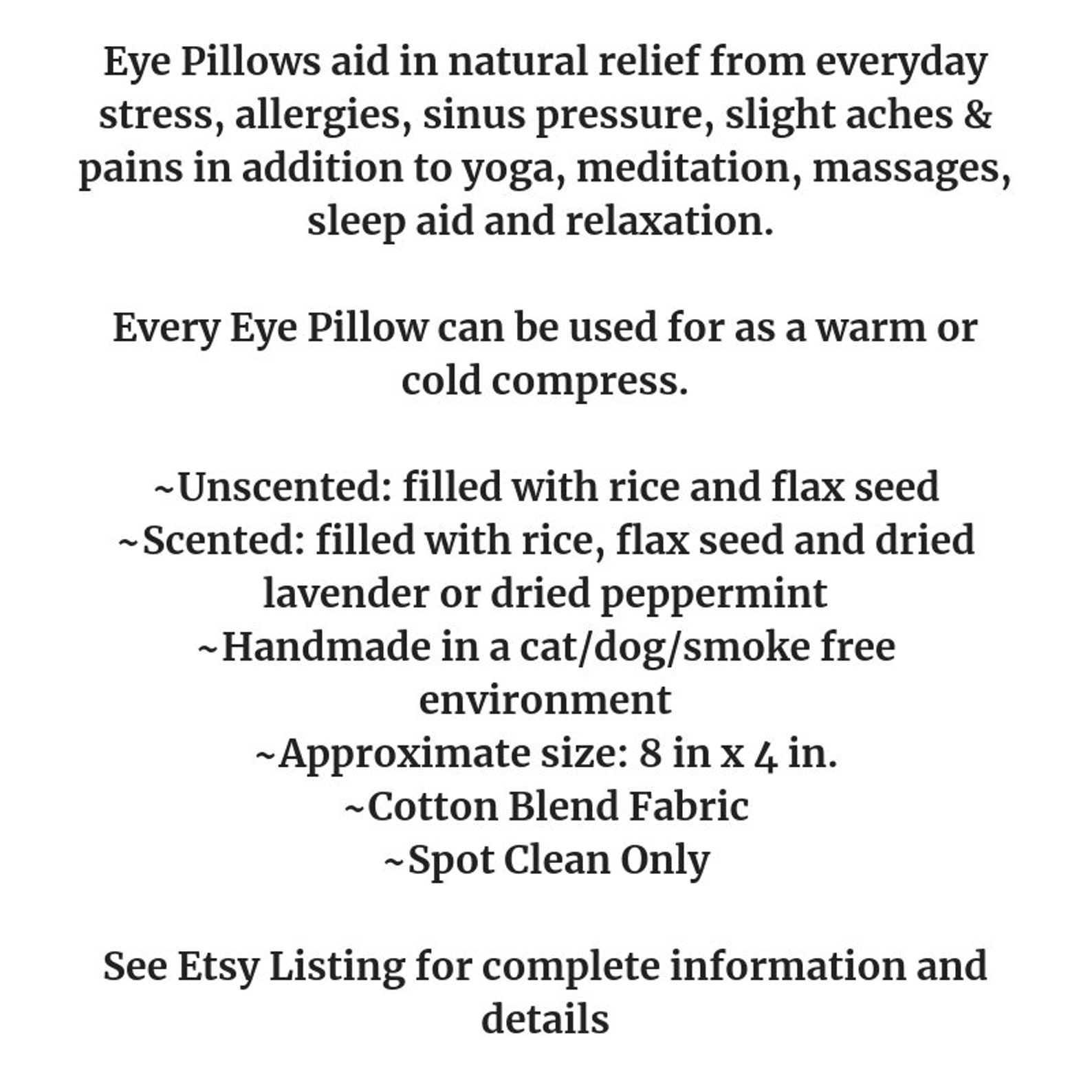 Weighted Eye Pillow Relaxation Eye Pillow Free Crystal Etsy