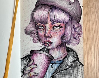 Sip Sip, Sup? 5x7 Fine Art Print on Archival Paper