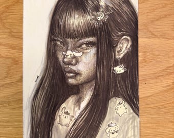 Sanriooo Love  Illustration 5x7 Fine Art Print on Archival Paper