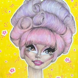 Springing Dip Dyed Doll 8x10 Fine Art Print