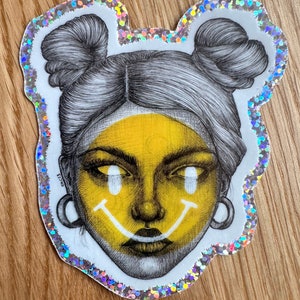 Fake Happy Vinyl Sticker