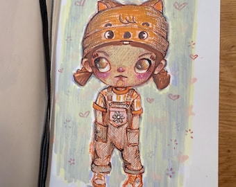 Illustration Go Quokka mignon, impression d'art 5 x 7 sur papier d'archives