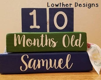 Countdown blocks for Disney, baby count up months old, baby arrives,grandbaby arrives,weeks until vacation,weeks until Mr.&Mrs.,wedding