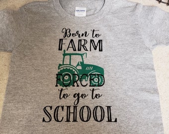 Born to Farm Kids Shirt: Tractor Graphic Tee