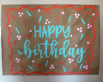 Custom Hand-Painted Celebration Banner: Personalized Party Decor