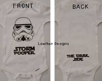 Storm Pooper Star Wars Baby Onesie: Double-Sided Dark Side Bodysuit