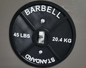 3D Printed Barbell Light Switch Plate, Gym Decor, Home Gym Wall Accessory, Fitness Gift, Man Cave Style,Gym Junkie, Gym lover, Fitness gift