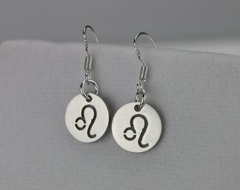 Leo earrings Zodiac jewelry Leo horoscope sign Zodiac star sign leo August zodiac sign July birthday gift Astrology jewelry Lion zodiac sign