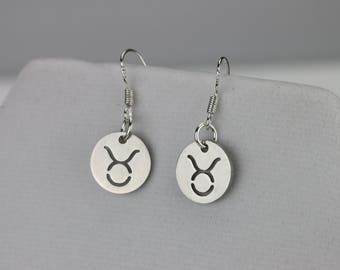 Taurus earrings Astrology jewelry Taurus zodiac star sign May birthday gift April zodiac Horoscope jewelry for women Gift for Taurus