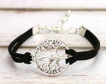 Tree of life charm bracelet Bridal shower gift for daughter from mom Silver family tree jewelry Daughter bracelet Mother Day jewellery