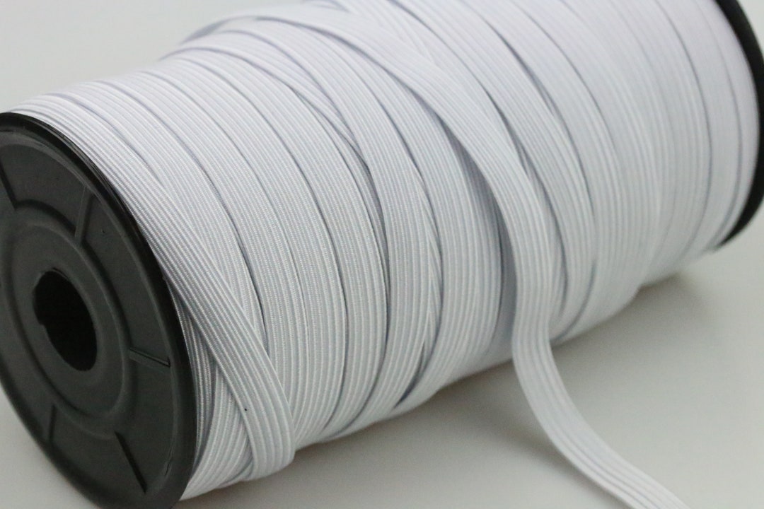 1/8, 1/4 Inch Elastic Band Cord Sewing Trim, White & Black 10 to 200 Yards  DIY