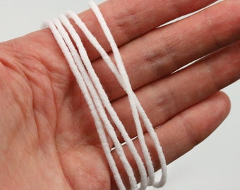 1/8 inches Round polyester elastic for masks 2.5 mm Ear loop elastic Stretchy soft elastics for masks White elastic cord light weight Canada