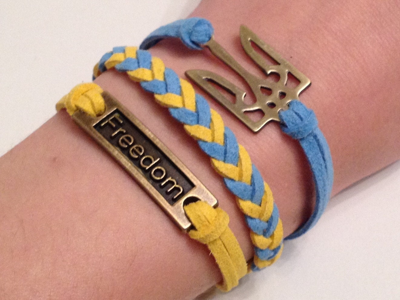 Ukraine Symbol Trident Bracelet Freedom Bracelet Ukraine Flag Etsy