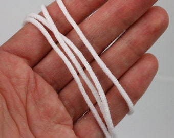 1/8 inches Round nylon elastic for masks 3 mm Round nylon cord Elastic soft White nylon cord light weight Stretchy elastic Masks DIY Canada