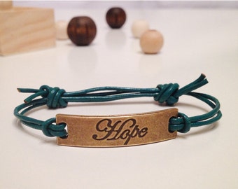Leather cord bracelet