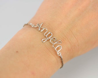 Wire name jewelry
