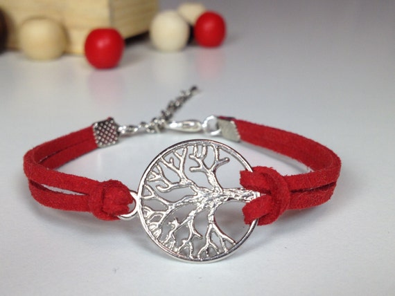 Silver tree of life bracelet 24 colors Family tree bracelet | Etsy