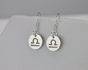Libra earrings Astrological sign jewelry Libra sign star September birthday gift October zodiac sign Horoscope jewelry Gift for Libra