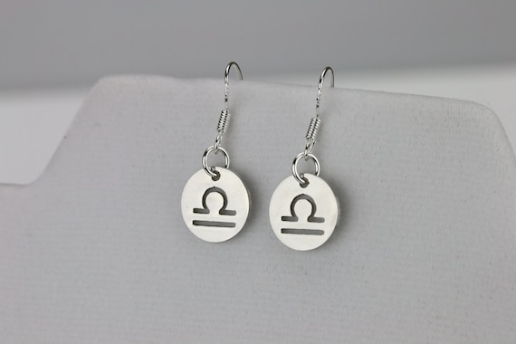 Libra earrings Astrological sign jewelry Libra sign star September birthday gift October zodiac sign Horoscope jewelry Gift for Libra