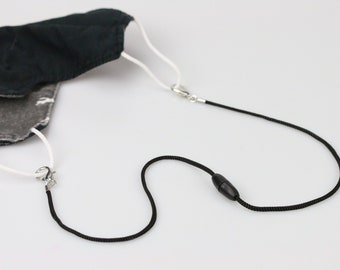 Kids mask lanyard Breakaway clasps Black mask lanyard for kids Rainbow Mask holder Lanyard safety lock Multicolor nylon lanyard Mask catcher