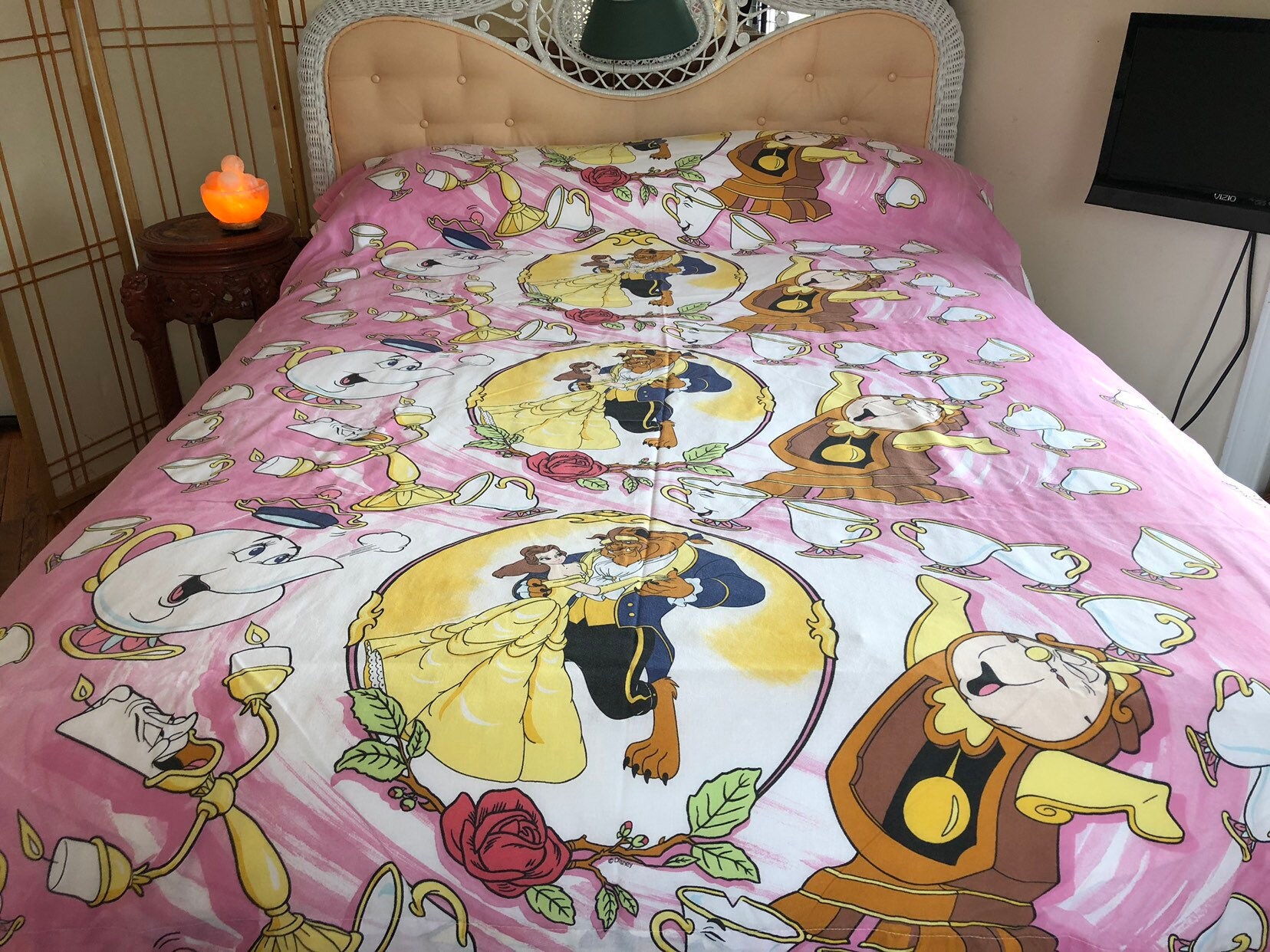 Beauty The Beast Sheets Great Condition Disney Sheets Twin Bed Sheet Set Vintage Beauty Beast Bed Sheets