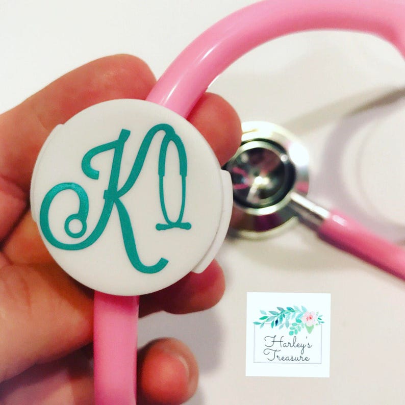 Nurse Stethoscope Id Tag Any Letter Nurse Gift RN Gift Etsy