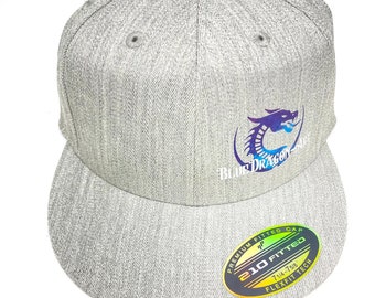 Blue Dragon 210 fitted baseball hat, Bluedragon Art hat, 5 Panel hat