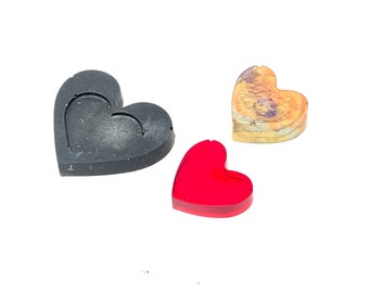 Magnets/coverminders, Hearts, handmade, Resin