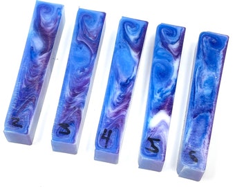 Diamond painting pen handmade, blue, white, & purple swirls, stylus pen, Hand turned, resin