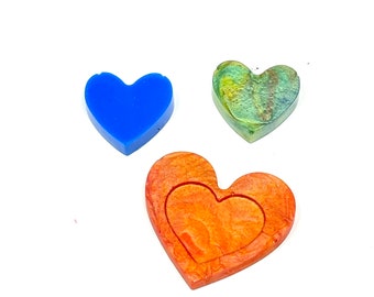 Magnets/coverminders, Hearts, handmade, Resin