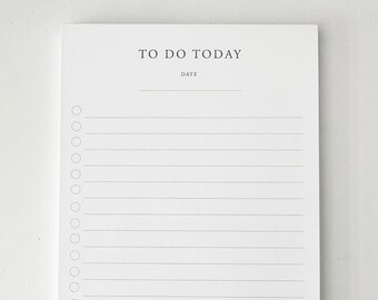 To Do Today List Notepad, Priorities, Notes, Daily Organizer, Tear Off Pad, 50 Undated Sheets, Water Intake