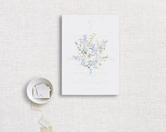 Floral Bouquet Wedding Invitation Vellum Overlay