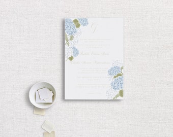 Hydrangeas Invitation Vellum Overlay