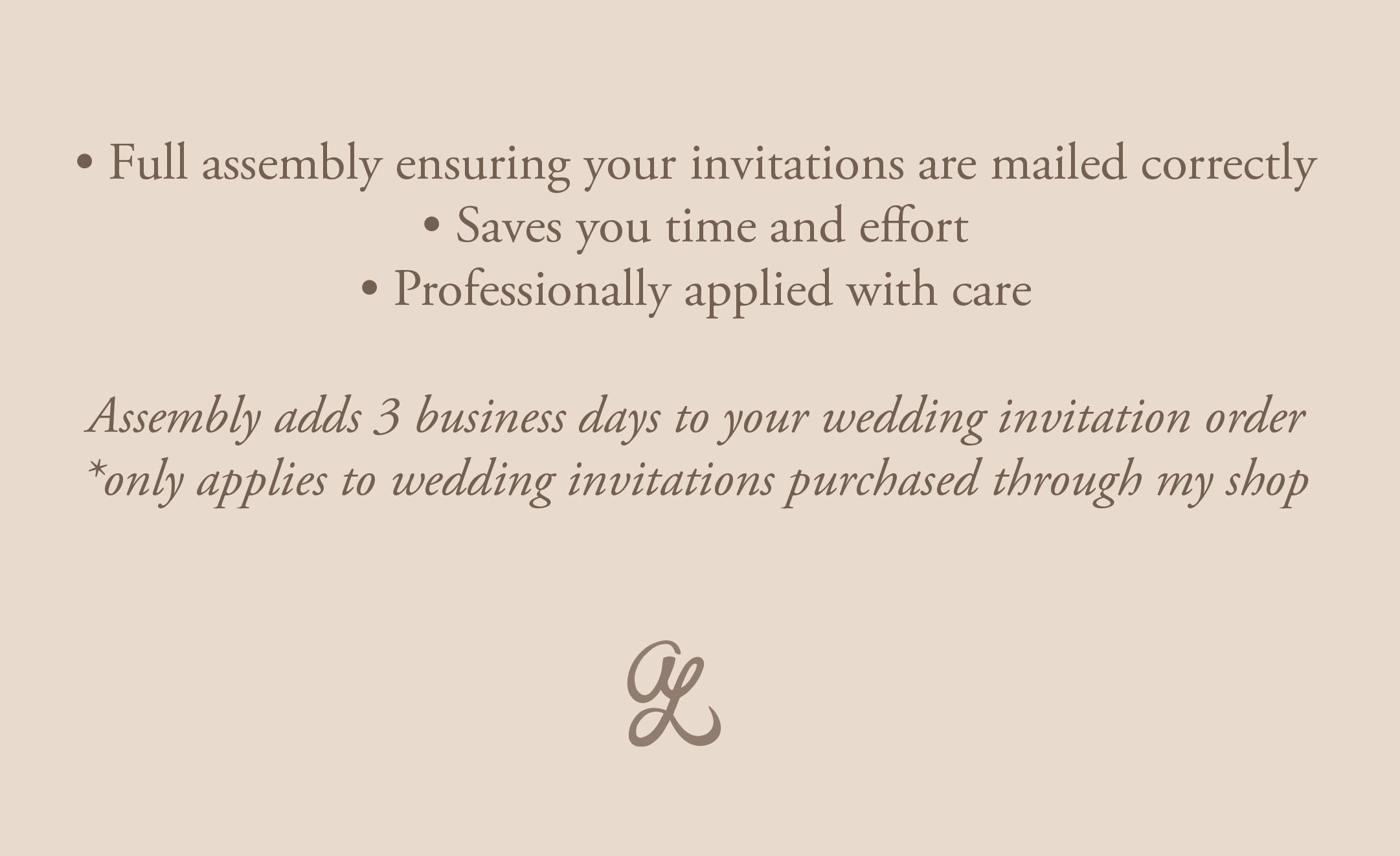 Invitation Assembly Service - Etsy