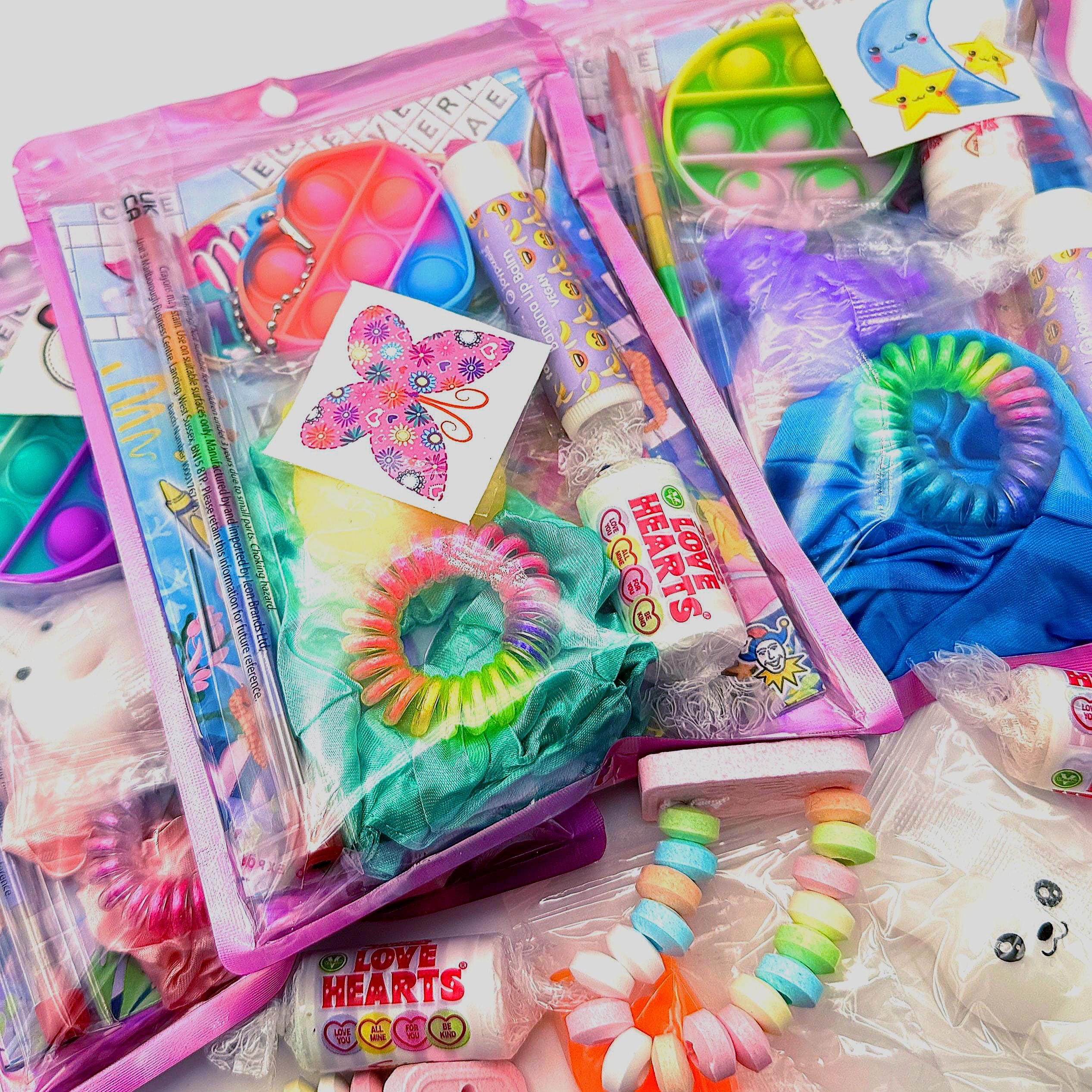Girls Party Bag Favours, Birthday Treat Bags, Pre Filled Goodies