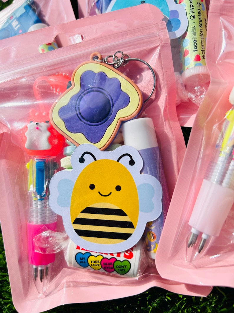 Girls Party Favours, Cute Birthday Treat Bags, Pre Filled Party Bags