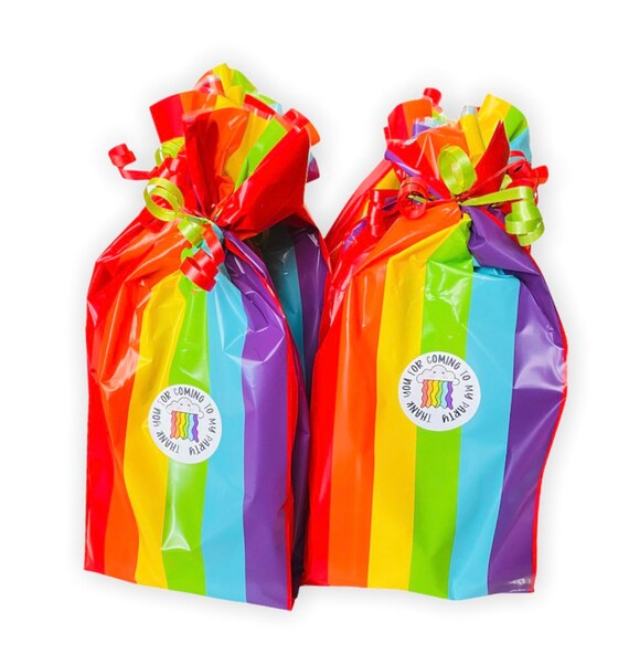 10pk Pre-filled Party Bags Unisex, Mixed Colours Filled Party Bags 