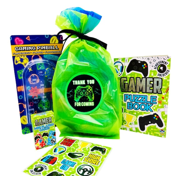Gamer-Party-Tütenfüller – Inhalt: Schlüsselanhänger, Aufkleber, Armbänder & Mehr Für Kindergeburtstage