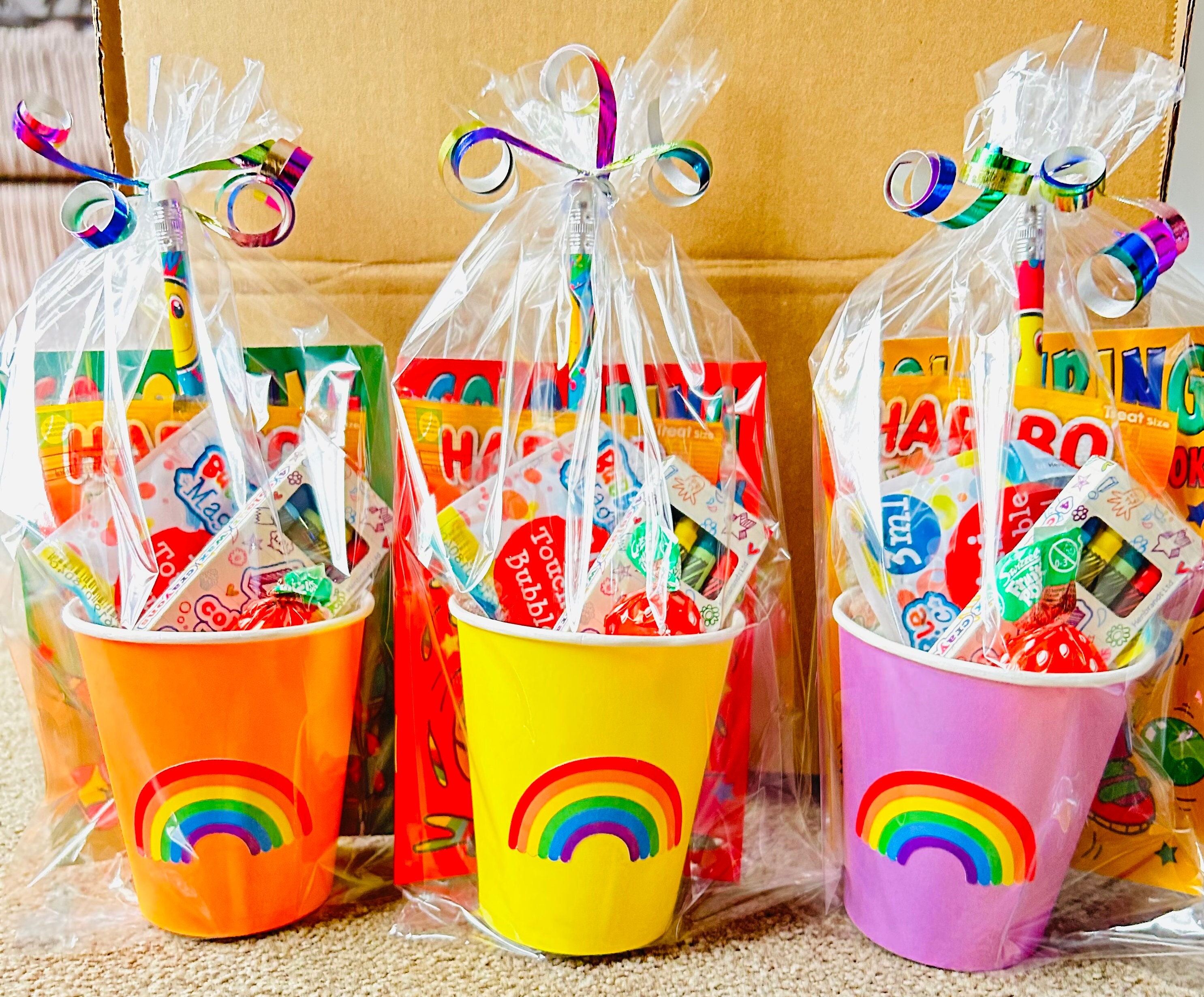 Unisex Rainbow Pre Filled Party Bags / Ready Made Party Bags