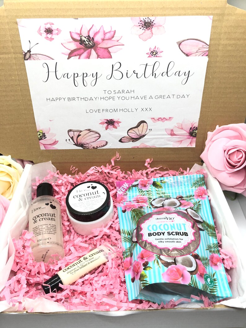 Personalised Happy Birthday Gift Box Luxury Spa Filled