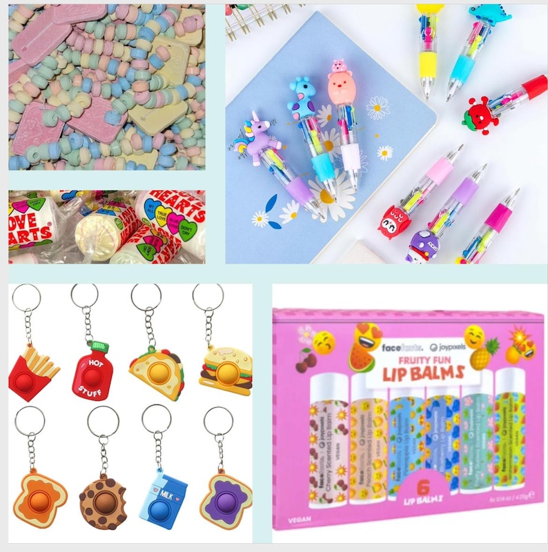 Girls Party Favours, Cute Birthday Treat Bags, Pre Filled Party Bags