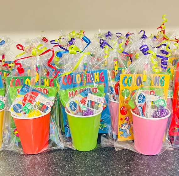 Children's Pre Filled Party Bags Kids Goody Cups for Boys and Girls. 