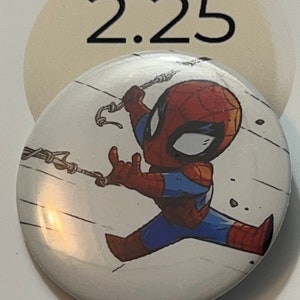 Pinback - Super Hero - Swing Jump Art pin back button - fan button design 2.25 inch #4