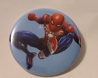 Pinback - Super Hero - Swing Jump Art pin back button - fan button design 2.25 inch #3