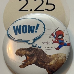 Pinback - Super Hero - Swing Jump Art pin back button - fan button design 2.25 inch #5