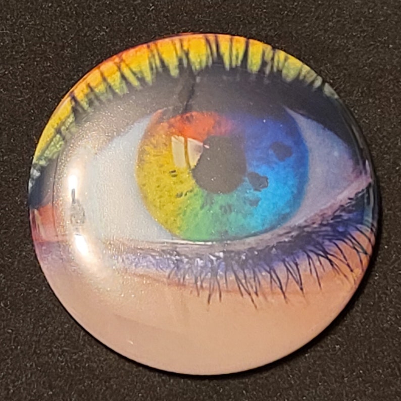 colorful eye 2.25 inch Inspiring Art pin back button