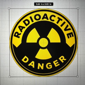 Cooles Radioaktives Zeichen mehrere Ebenen - SVG SVG - Png - Jpg - Cricut Zip-Datei